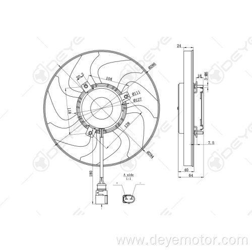 Cooling radiator fans for A3/A1 VW RABBIT